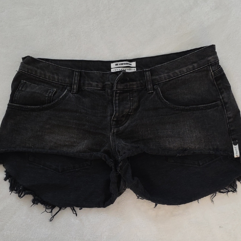 Size 30 One Teaspoon Low Waist Bonitas Black Jean Shorts